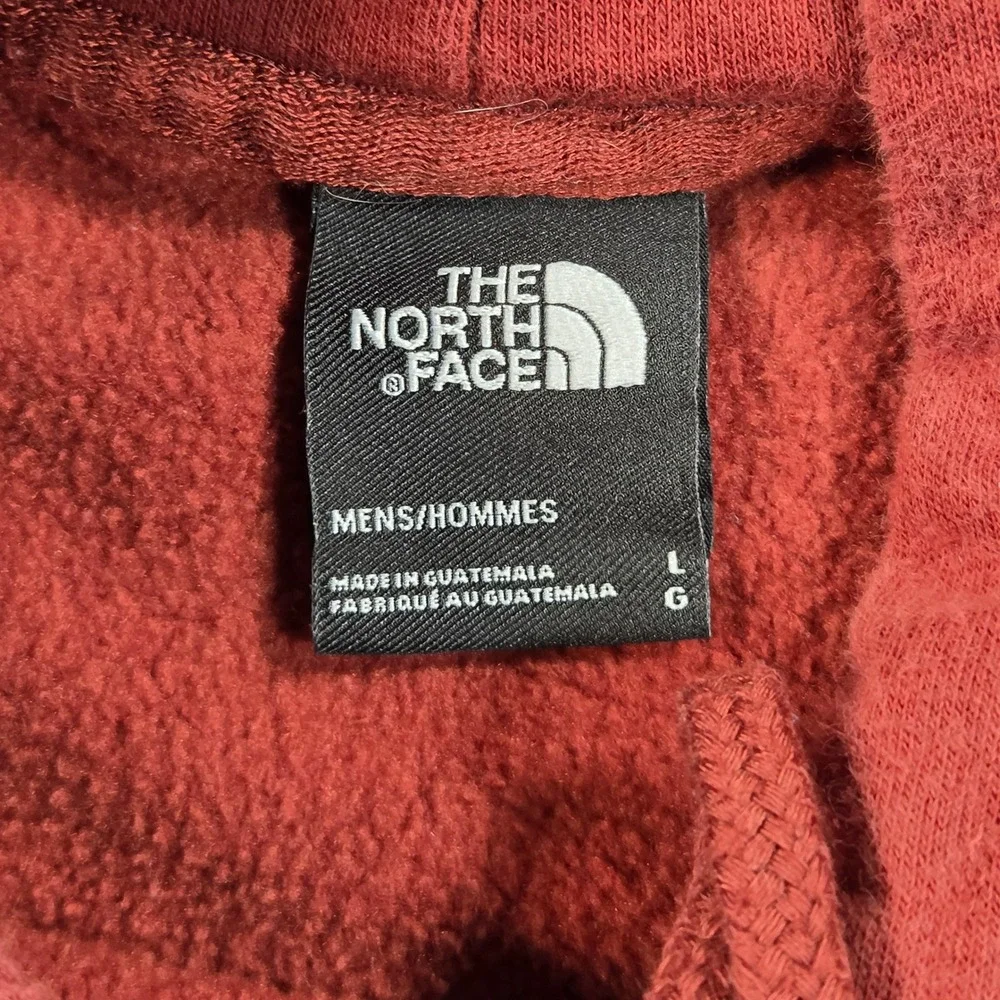 The North Face Hoodie Mens Large Brown Box Logo Fleece Never Stop Exploring